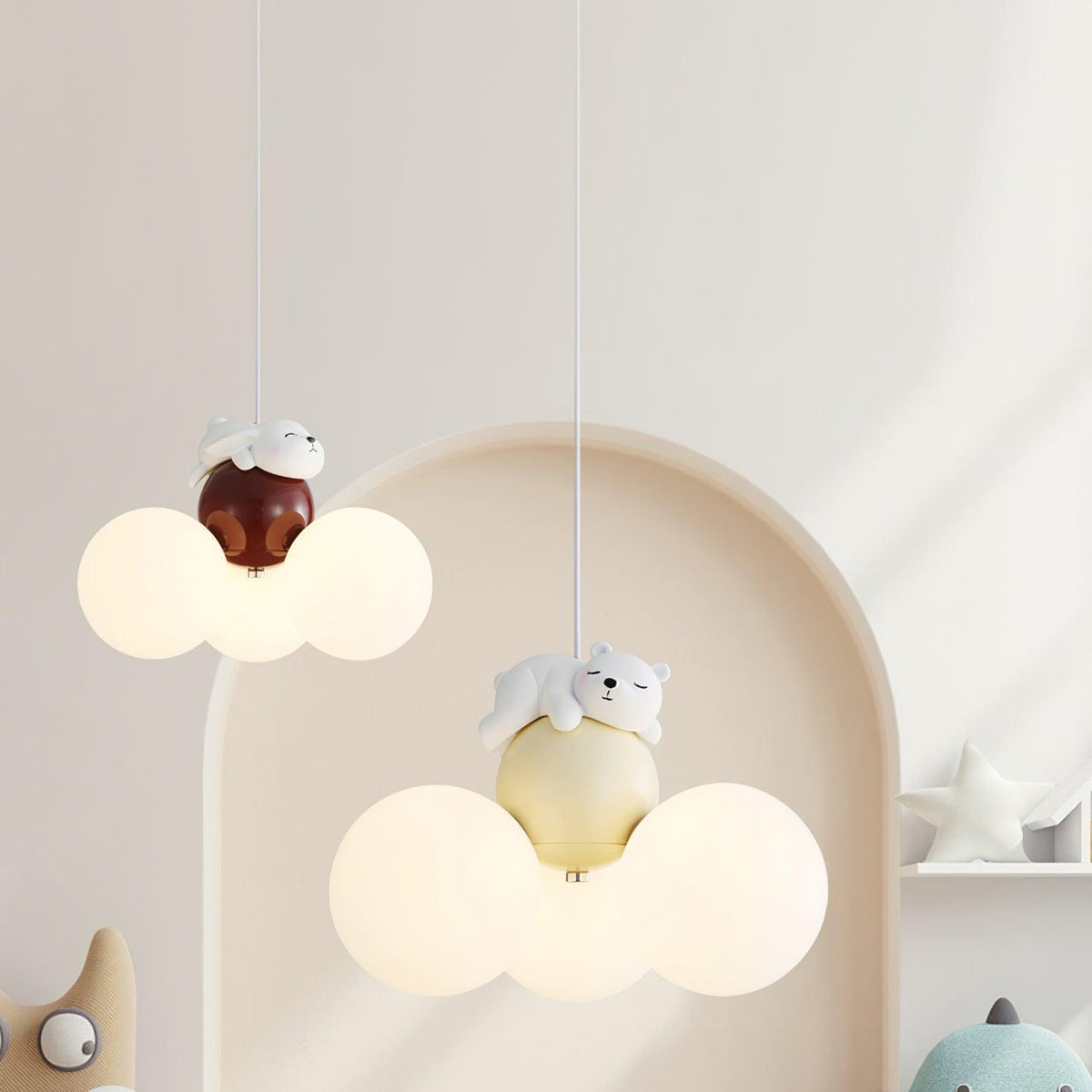 Aria Lampe Suspension Résine Animaux Mignons - Neutralighting