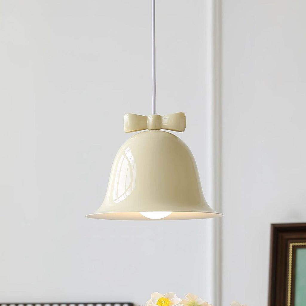 Cloches Mignonnes Lampe Suspendue en Verre avec Nœud Délicat - Neutralighting