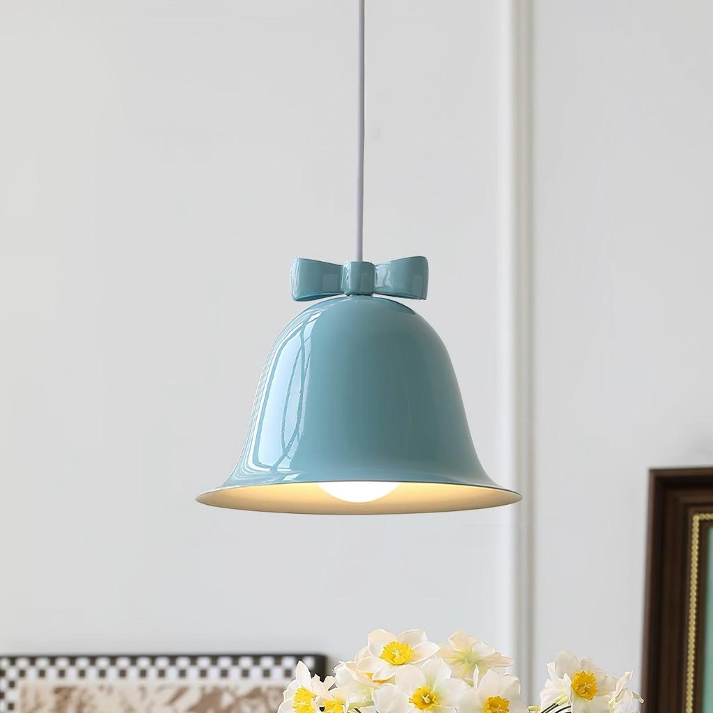 Cloches Mignonnes Lampe Suspendue en Verre avec Nœud Délicat - Neutralighting