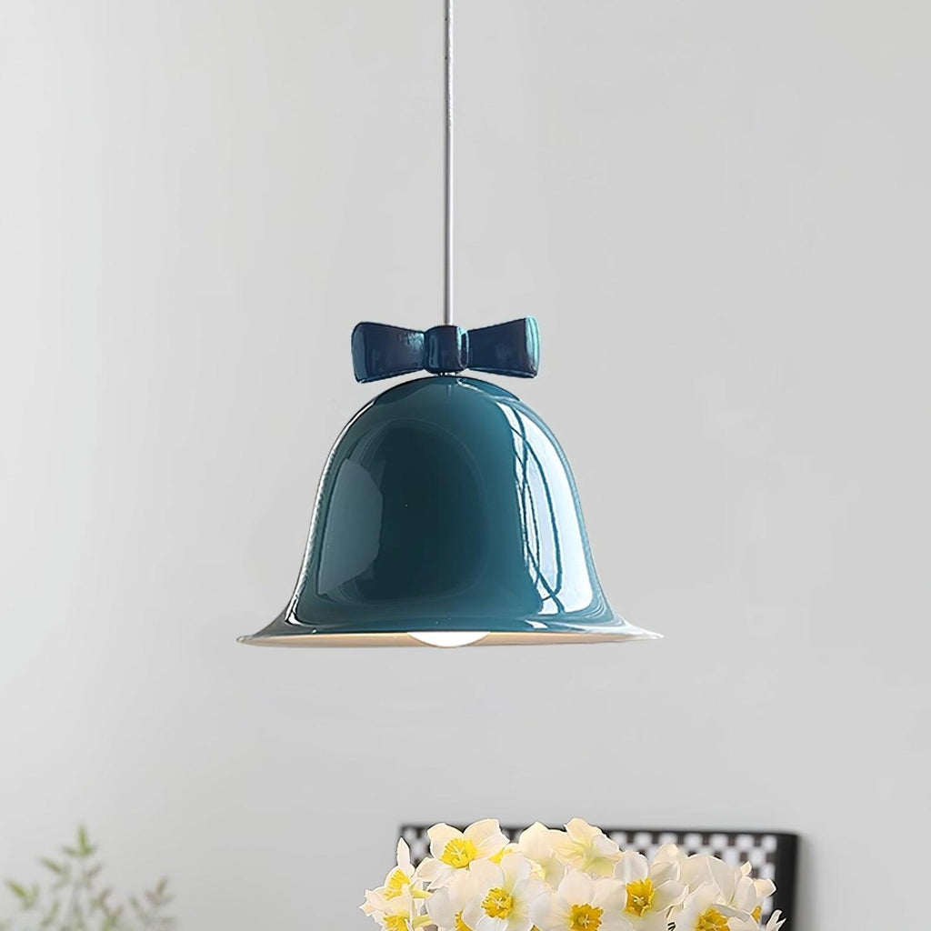 Cloches Mignonnes Lampe Suspendue en Verre avec Nœud Délicat - Neutralighting
