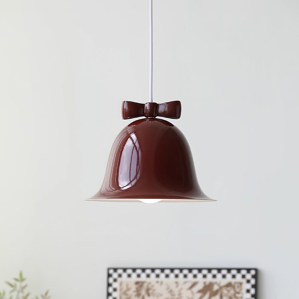 Cloches Mignonnes Lampe Suspendue en Verre avec Nœud Délicat - Neutralighting