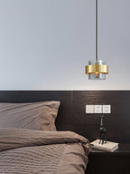 Solara Suspension en Laiton Cylindre Verre Contemporain - Neutralighting