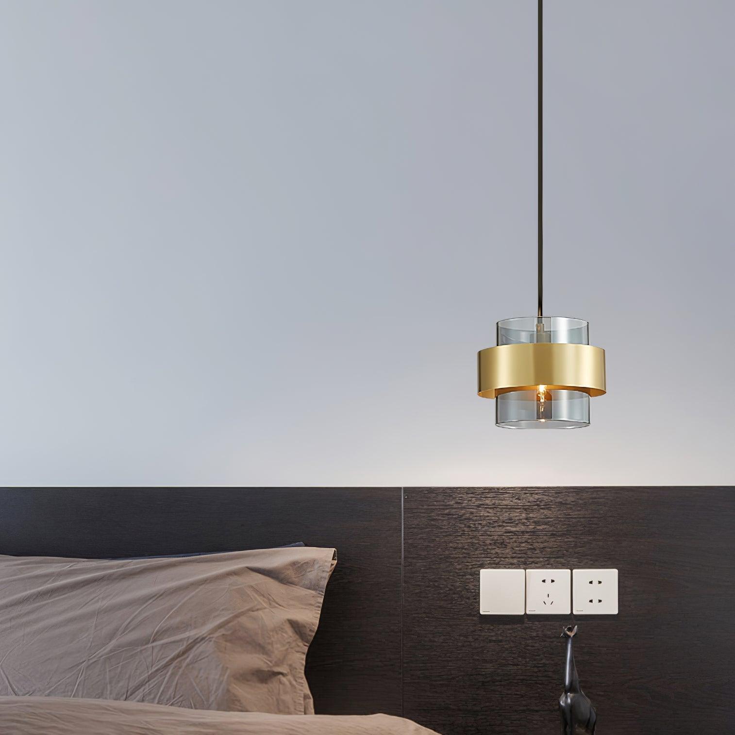 Solara Suspension en Laiton Cylindre Verre Contemporain - Neutralighting