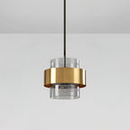 Solara Suspension en Laiton Cylindre Verre Contemporain - Neutralighting