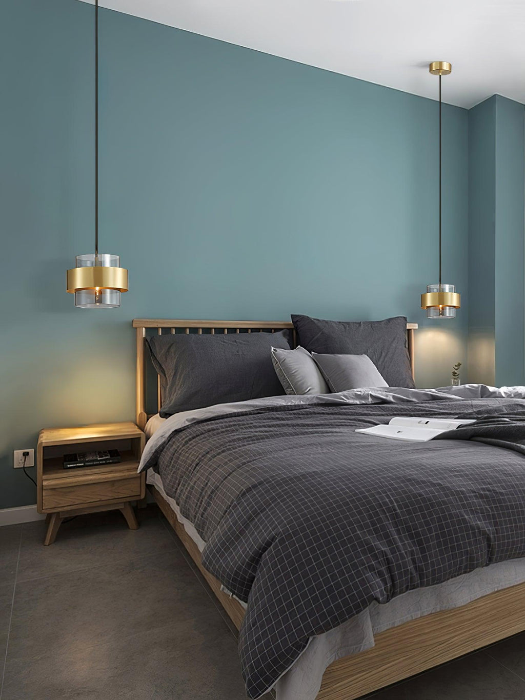 Solara Suspension en Laiton Cylindre Verre Contemporain - Neutralighting