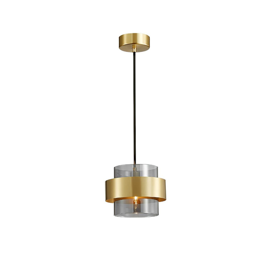 Solara Suspension en Laiton Cylindre Verre Contemporain - Neutralighting