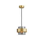 Solara Suspension en Laiton Cylindre Verre Contemporain - Neutralighting