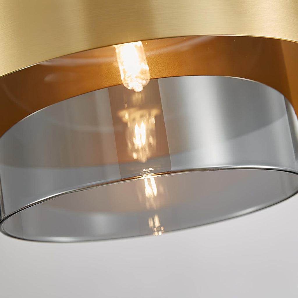 Solara Suspension en Laiton Cylindre Verre Contemporain - Neutralighting