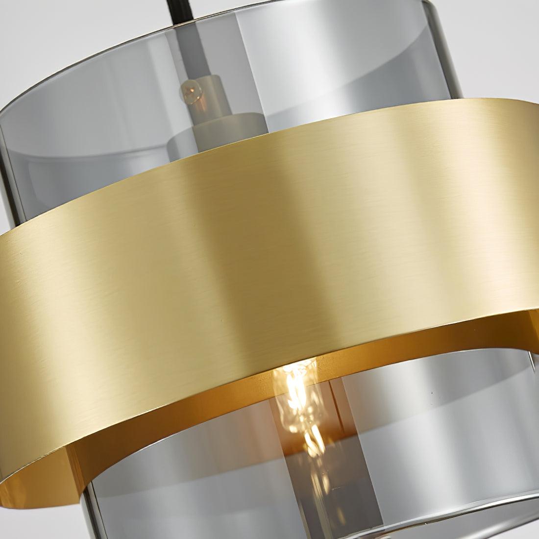 Solara Suspension en Laiton Cylindre Verre Contemporain - Neutralighting