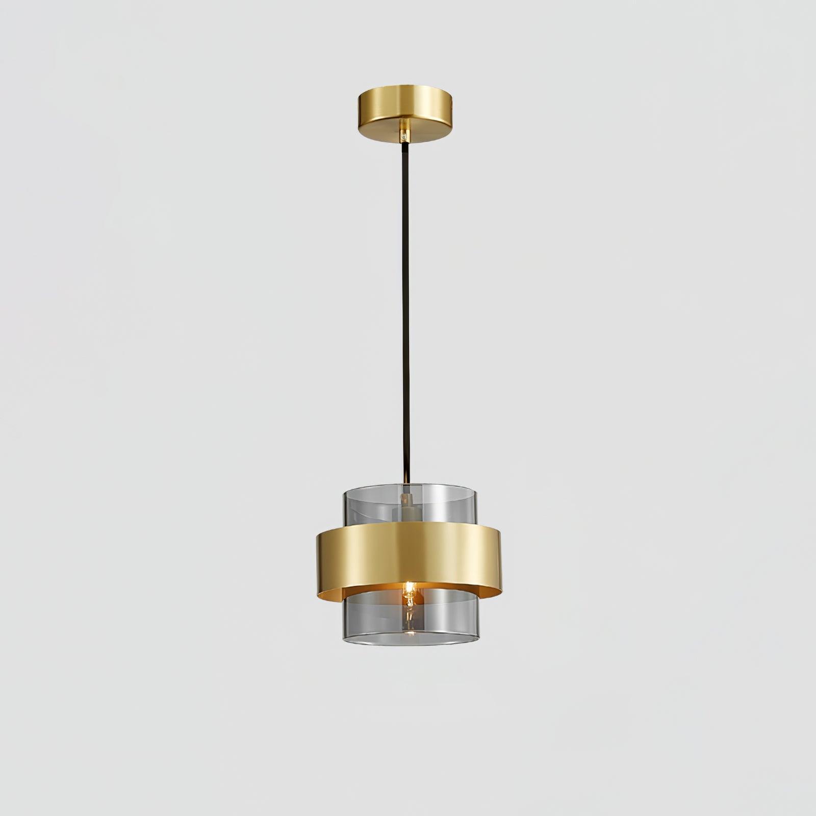 Solara Suspension en Laiton Cylindre Verre Contemporain - Neutralighting