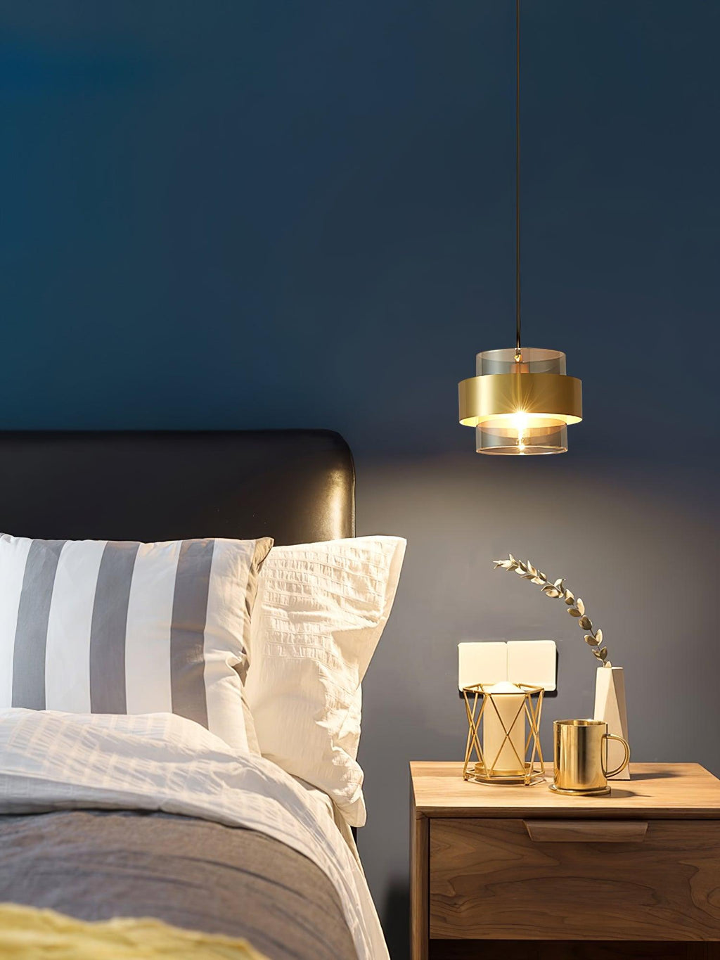 Solara Suspension en Laiton Cylindre Verre Contemporain - Neutralighting