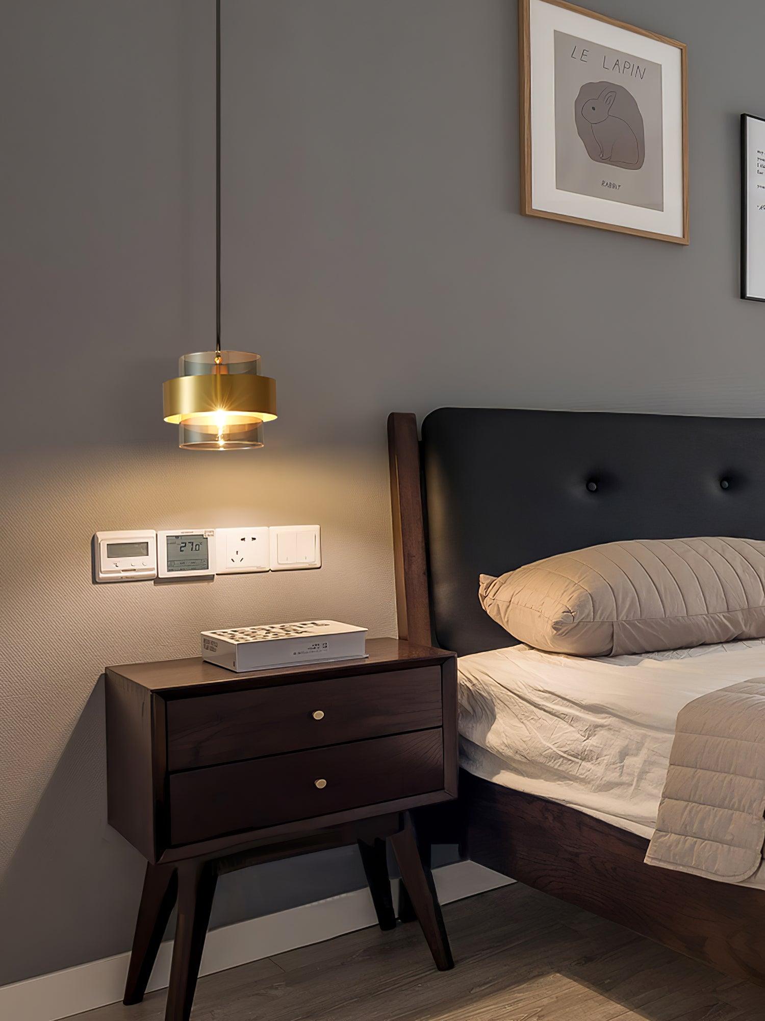 Solara Suspension en Laiton Cylindre Verre Contemporain - Neutralighting