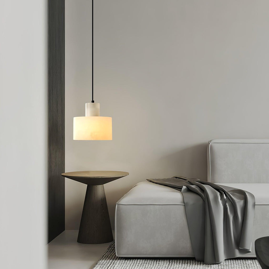 Alabaster Suspension Double Cylindrique - Neutralighting