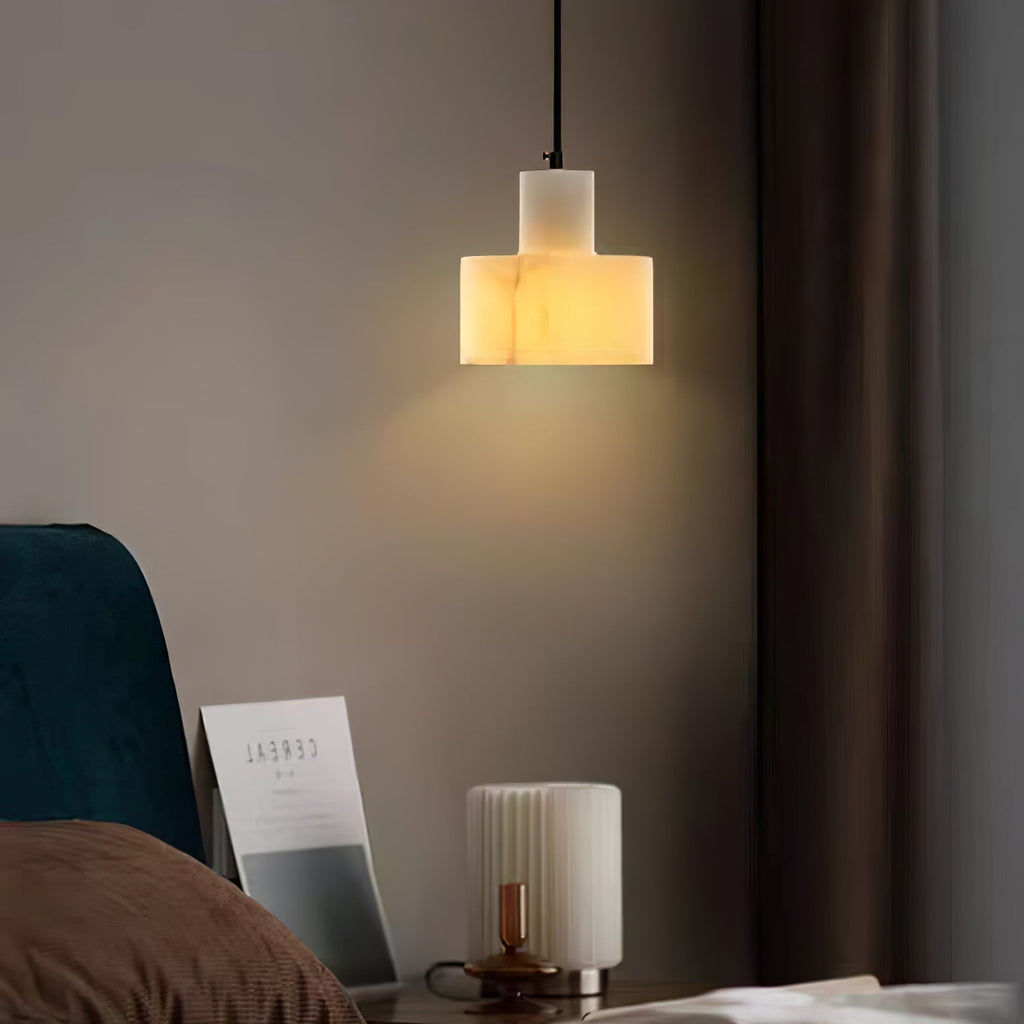 Alabaster Suspension Double Cylindrique - Neutralighting