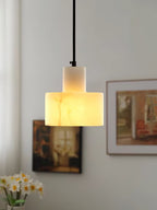 Alabaster Suspension Double Cylindrique - Neutralighting