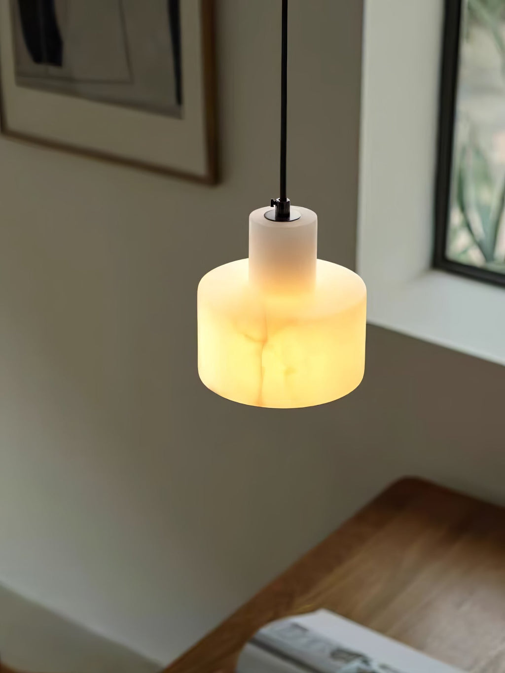 Alabaster Suspension Double Cylindrique - Neutralighting
