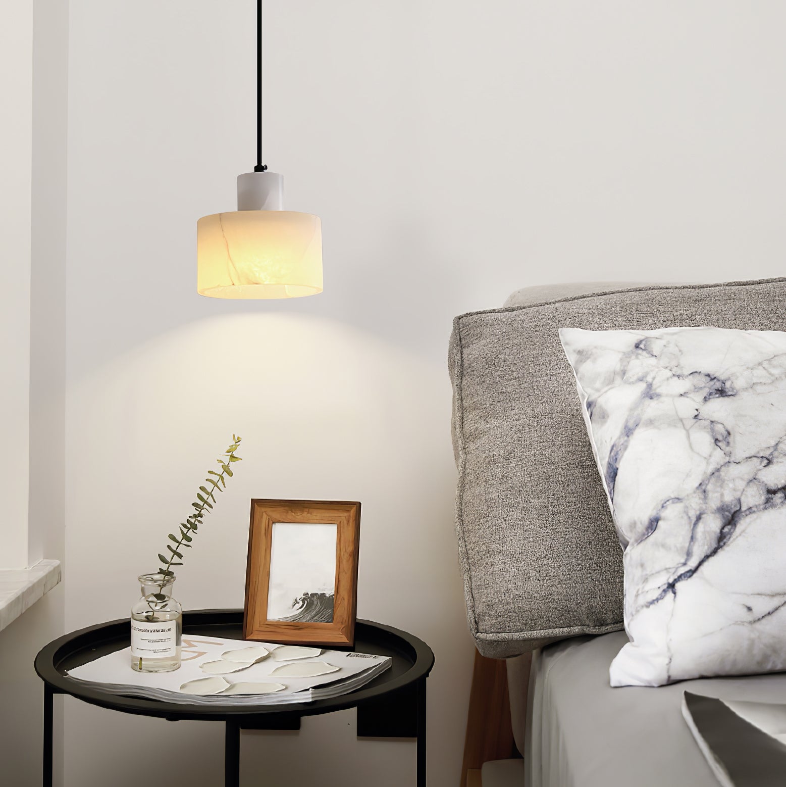 Alabaster Suspension Double Cylindrique - Neutralighting