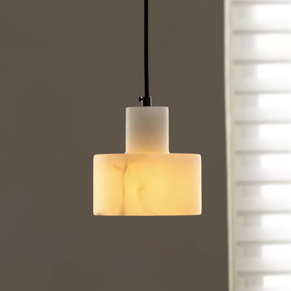 Alabaster Suspension Double Cylindrique - Neutralighting