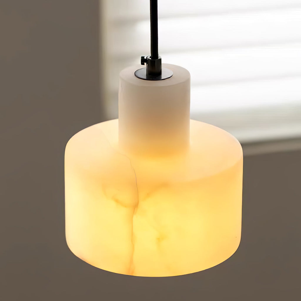 Alabaster Suspension Double Cylindrique - Neutralighting