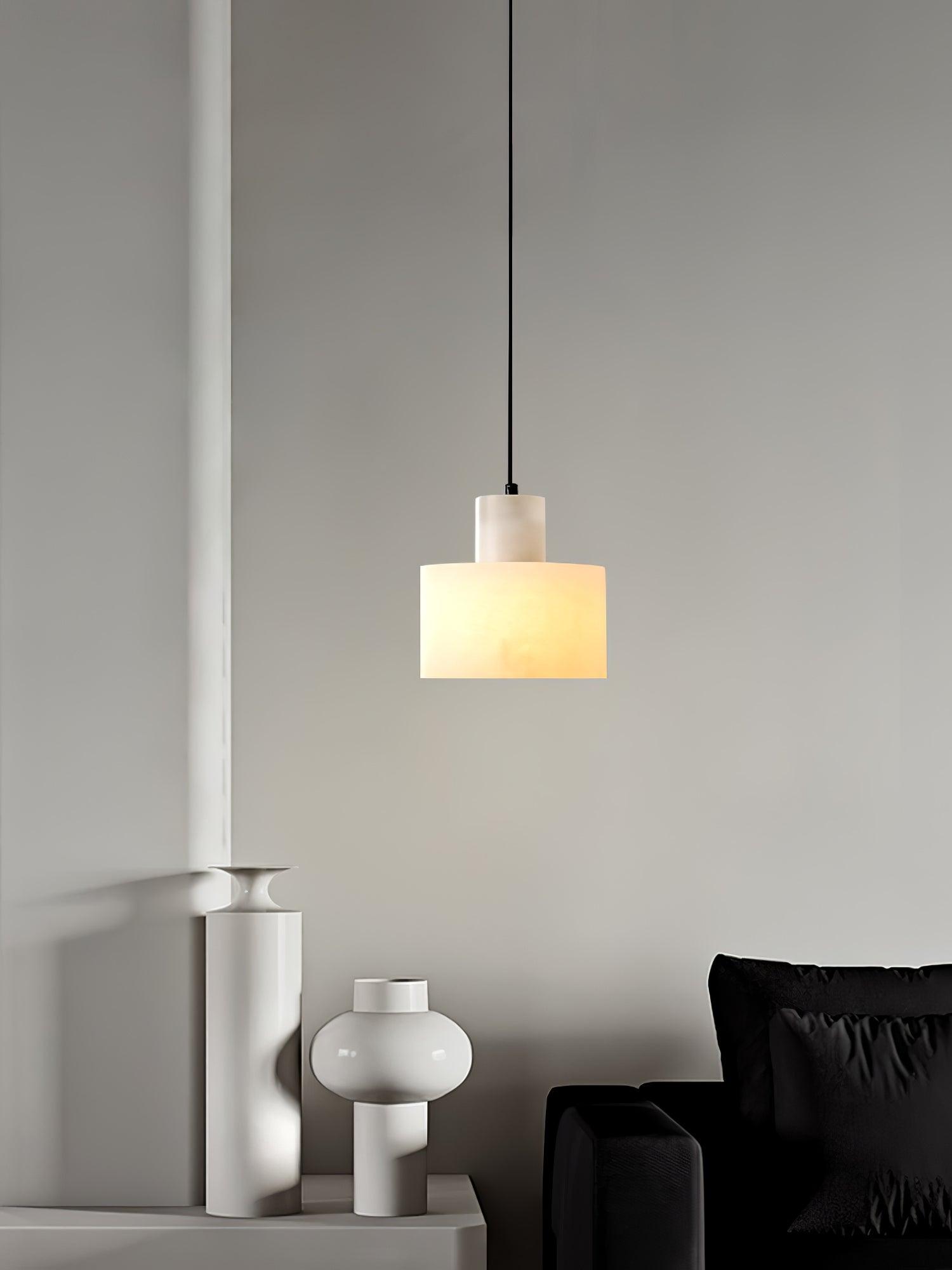 Alabaster Suspension Double Cylindrique - Neutralighting
