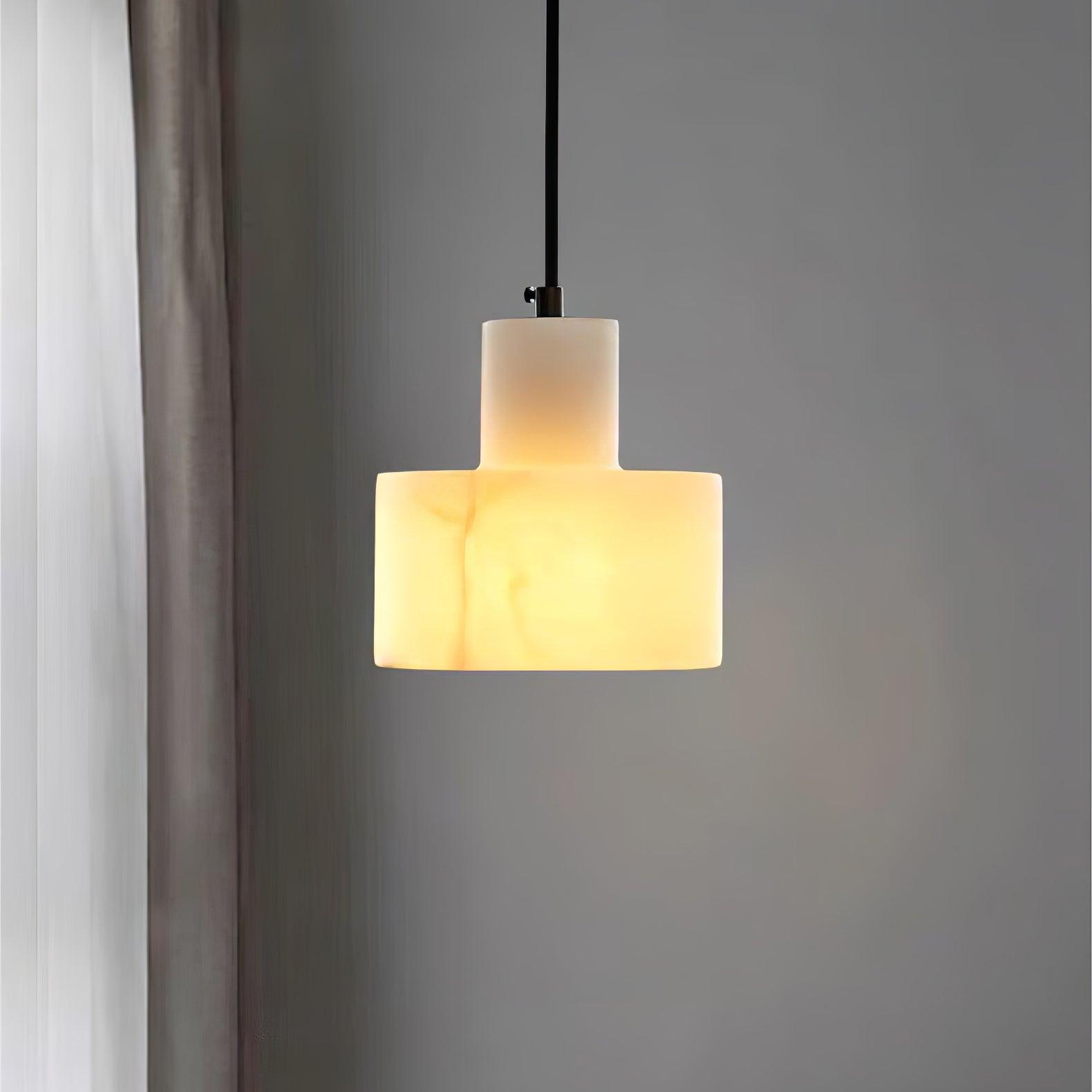 Alabaster Suspension Double Cylindrique - Neutralighting