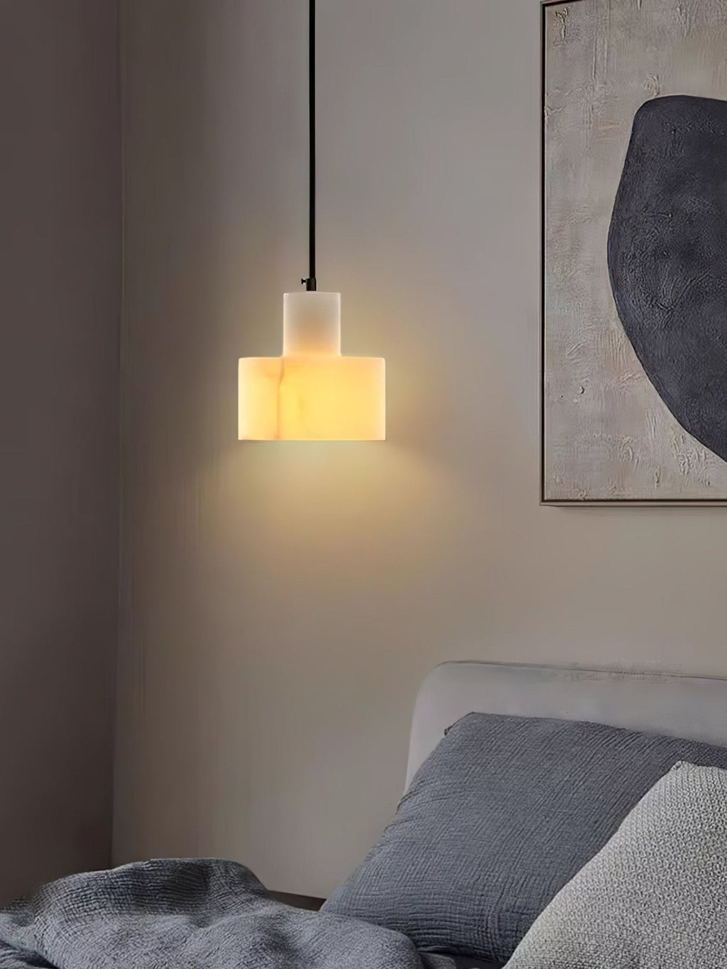 Alabaster Suspension Double Cylindrique - Neutralighting
