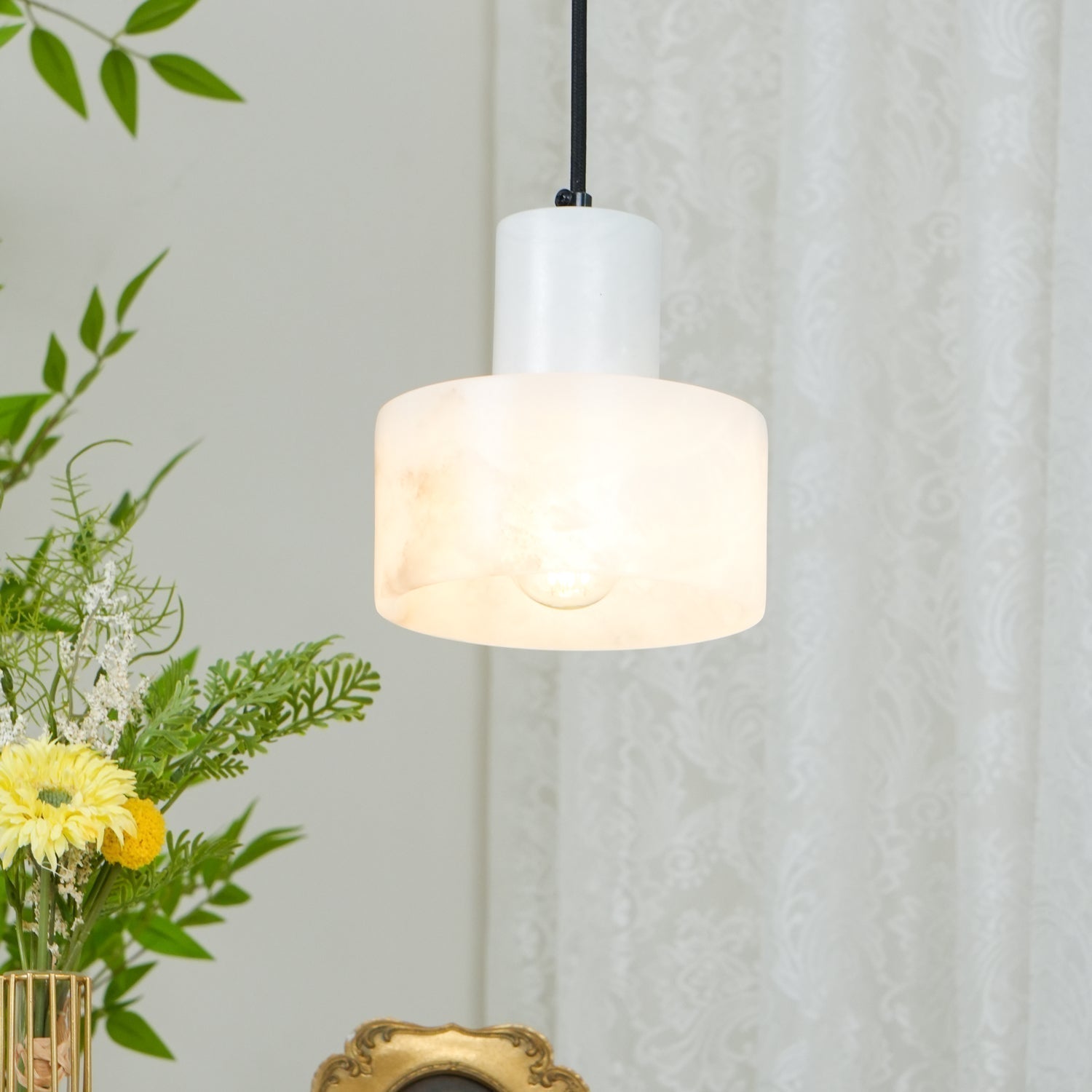 Alabaster Suspension Double Cylindrique - Neutralighting