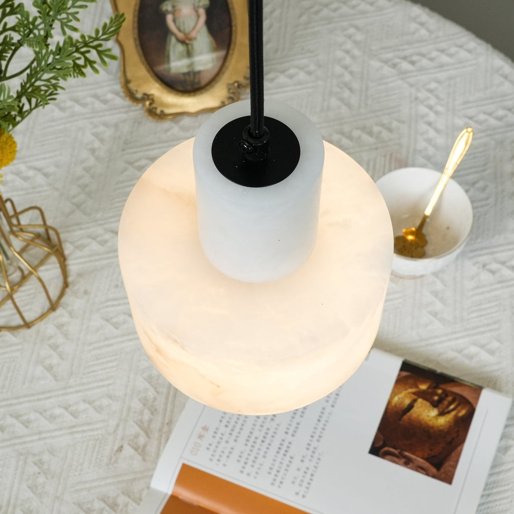 Alabaster Suspension Double Cylindrique - Neutralighting
