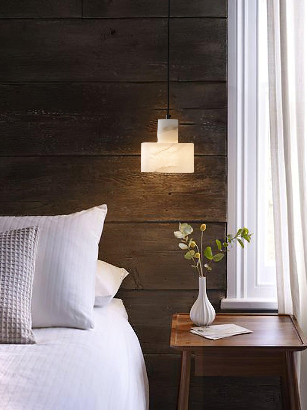 Alabaster Suspension Double Cylindrique - Neutralighting
