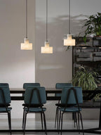 Alabaster Suspension Double Cylindrique - Neutralighting