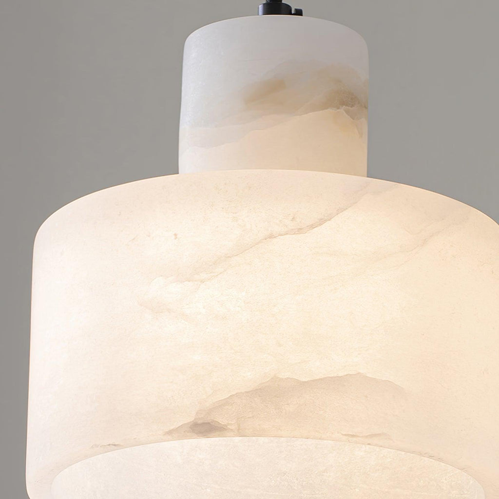 Alabaster Suspension Double Cylindrique - Neutralighting