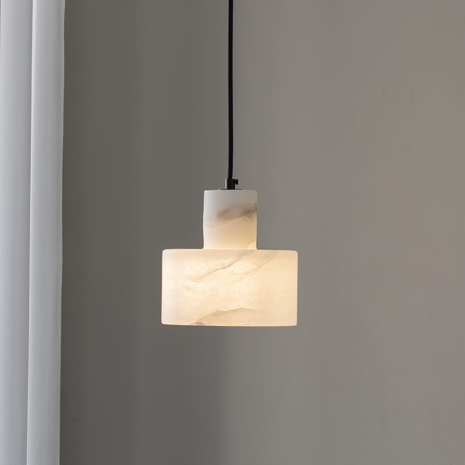 Alabaster Suspension Double Cylindrique - Neutralighting