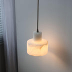 Alabaster Suspension Double Cylindrique - Neutralighting