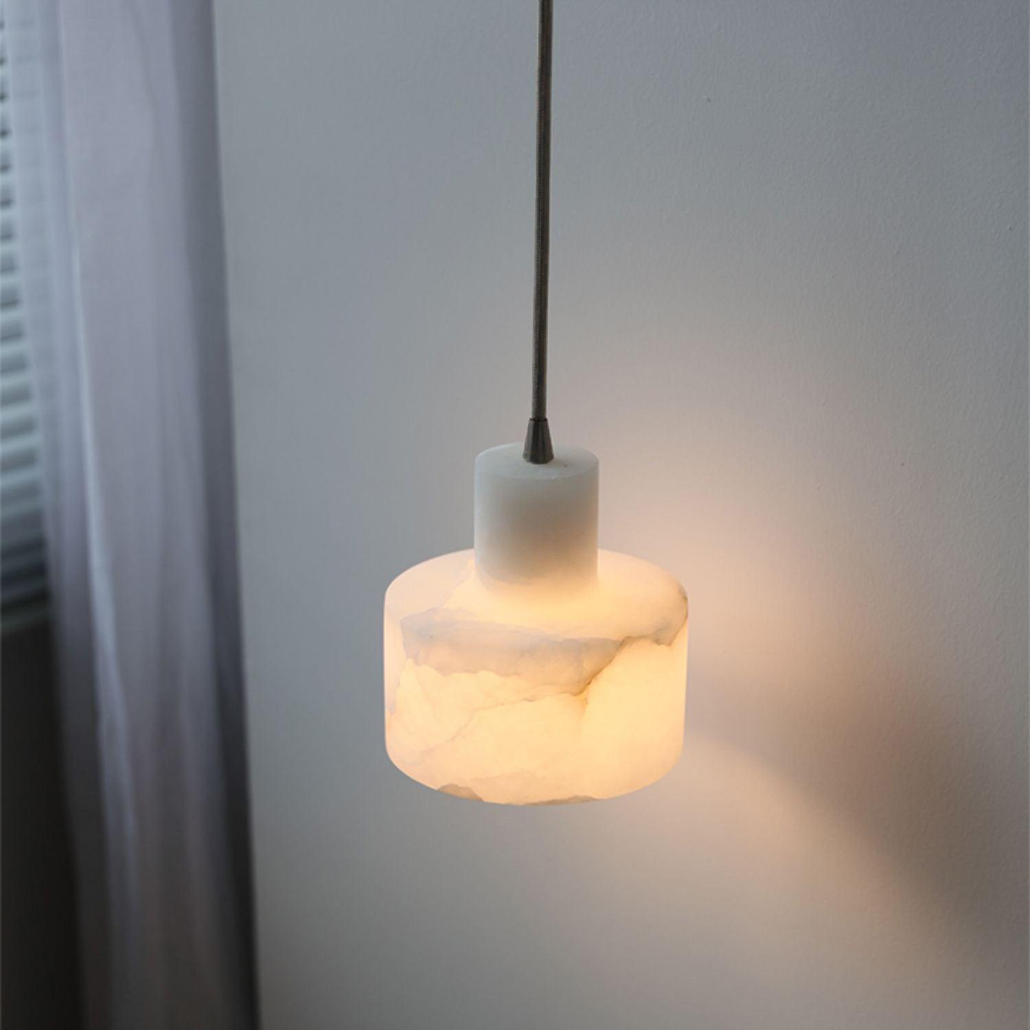 Alabaster Suspension Double Cylindrique - Neutralighting