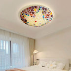 Tiffany Rustique Plafonnier Métal Verre Chambre À Coucher - Neutralighting