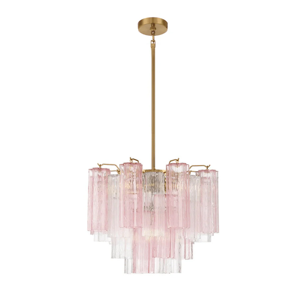 Lustra Lustre en Tube de Verre Superposé Ambre