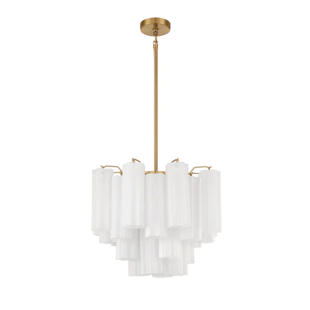 Lustra Lustre en Tube de Verre Superposé Ambre