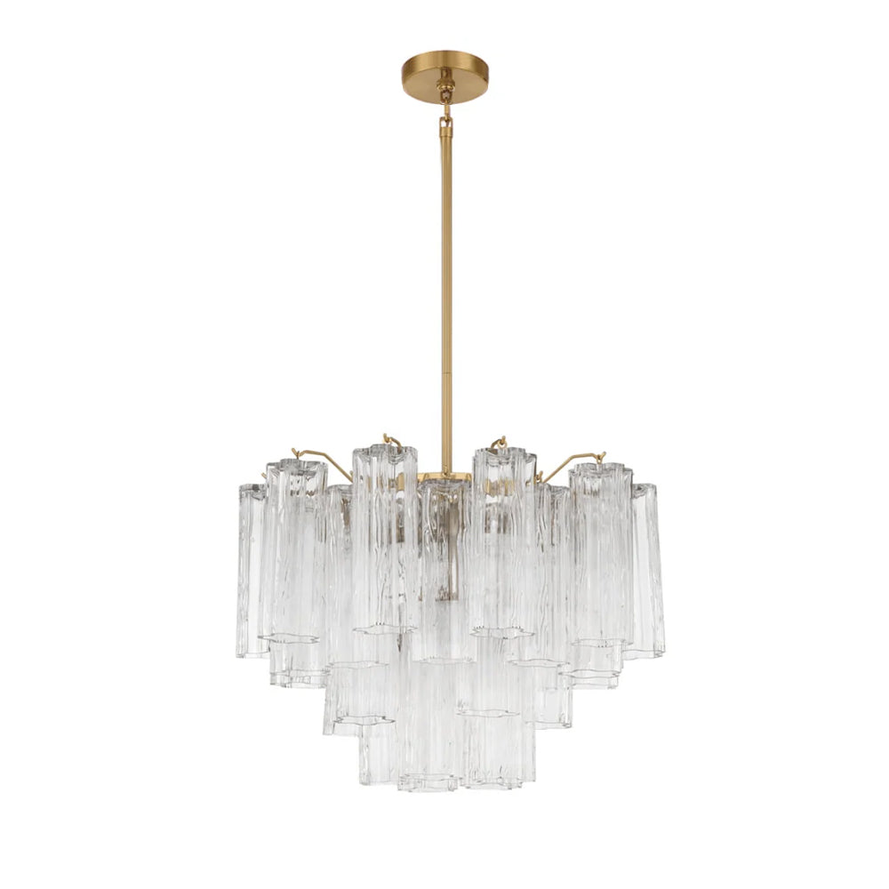 Lustra Lustre en Tube de Verre Superposé Ambre