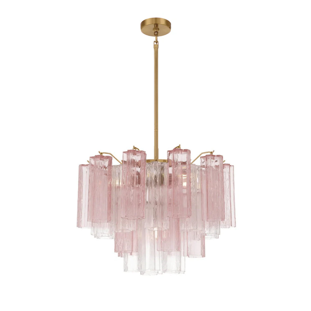 Lustra Lustre en Tube de Verre Superposé Ambre