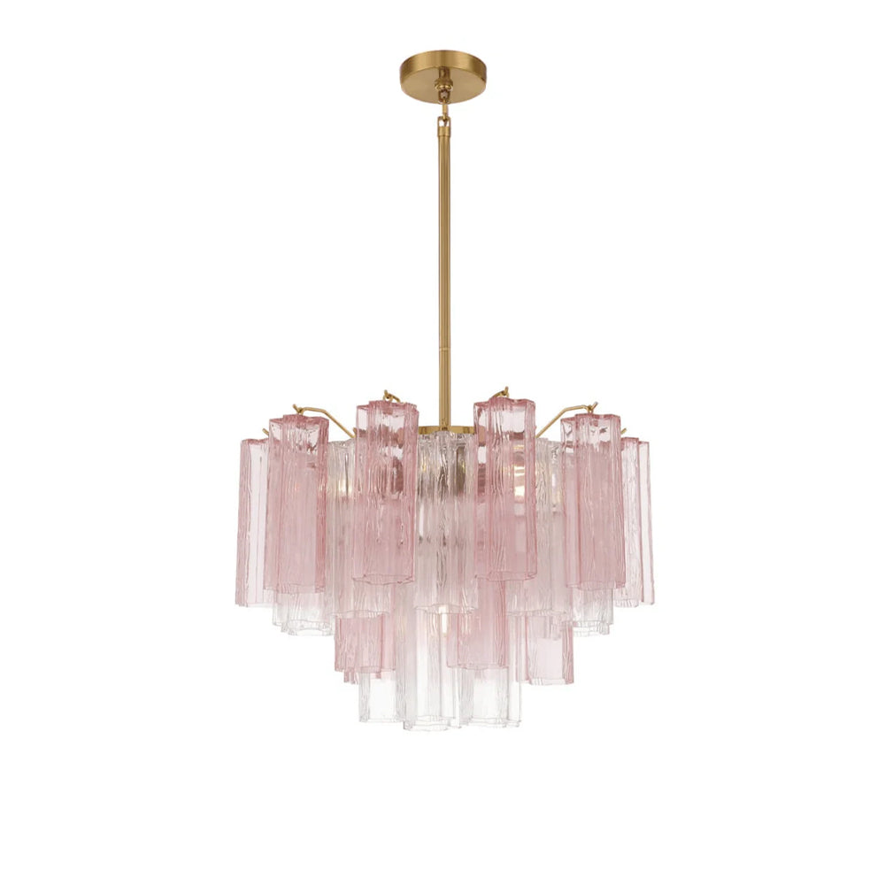 Lustra Lustre en Tube de Verre Superposé Ambre