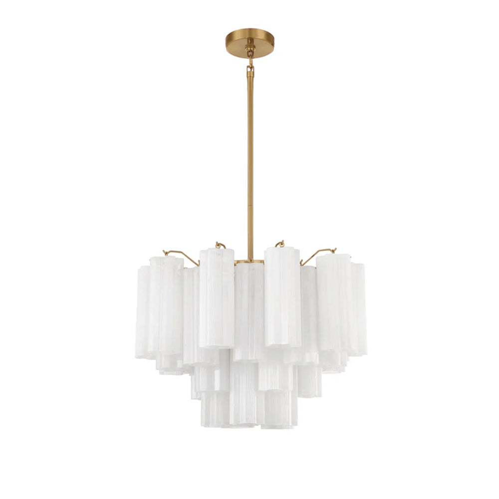 Lustra Lustre en Tube de Verre Superposé Ambre