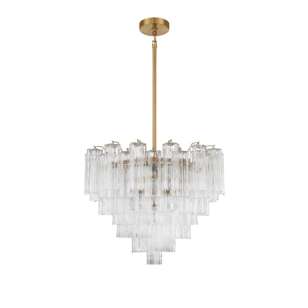Lustra Lustre en Tube de Verre Superposé Ambre