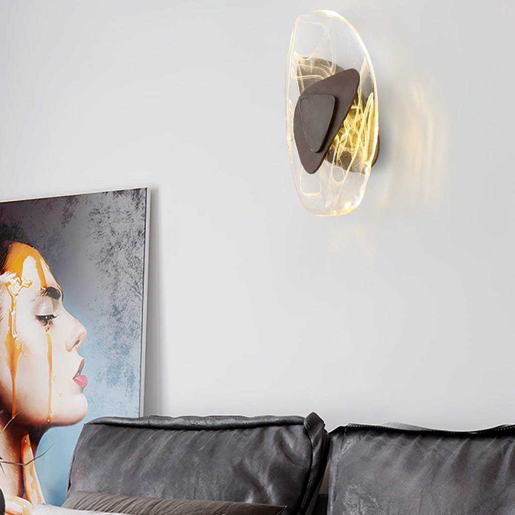 Beatrice Applique Murale Artistique en Verre Noir - Neutralighting