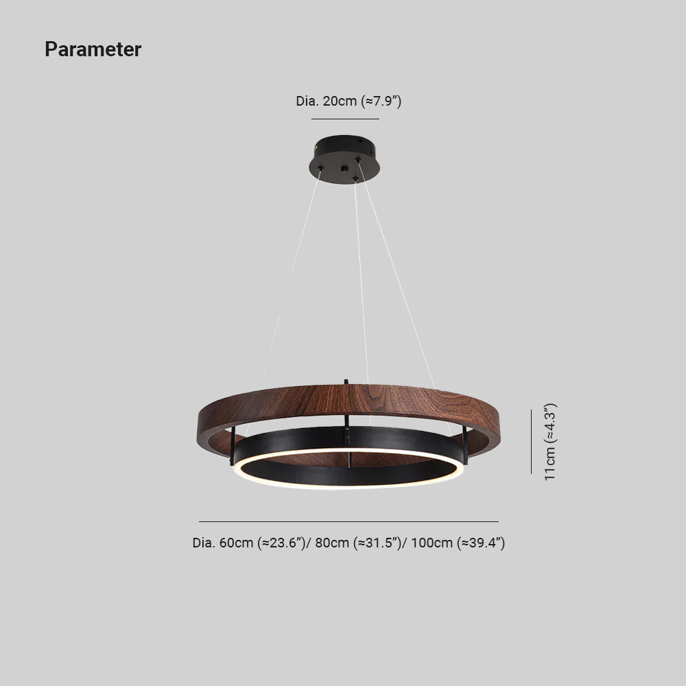Acorn Lustre Anneau en Bois - Neutralighting