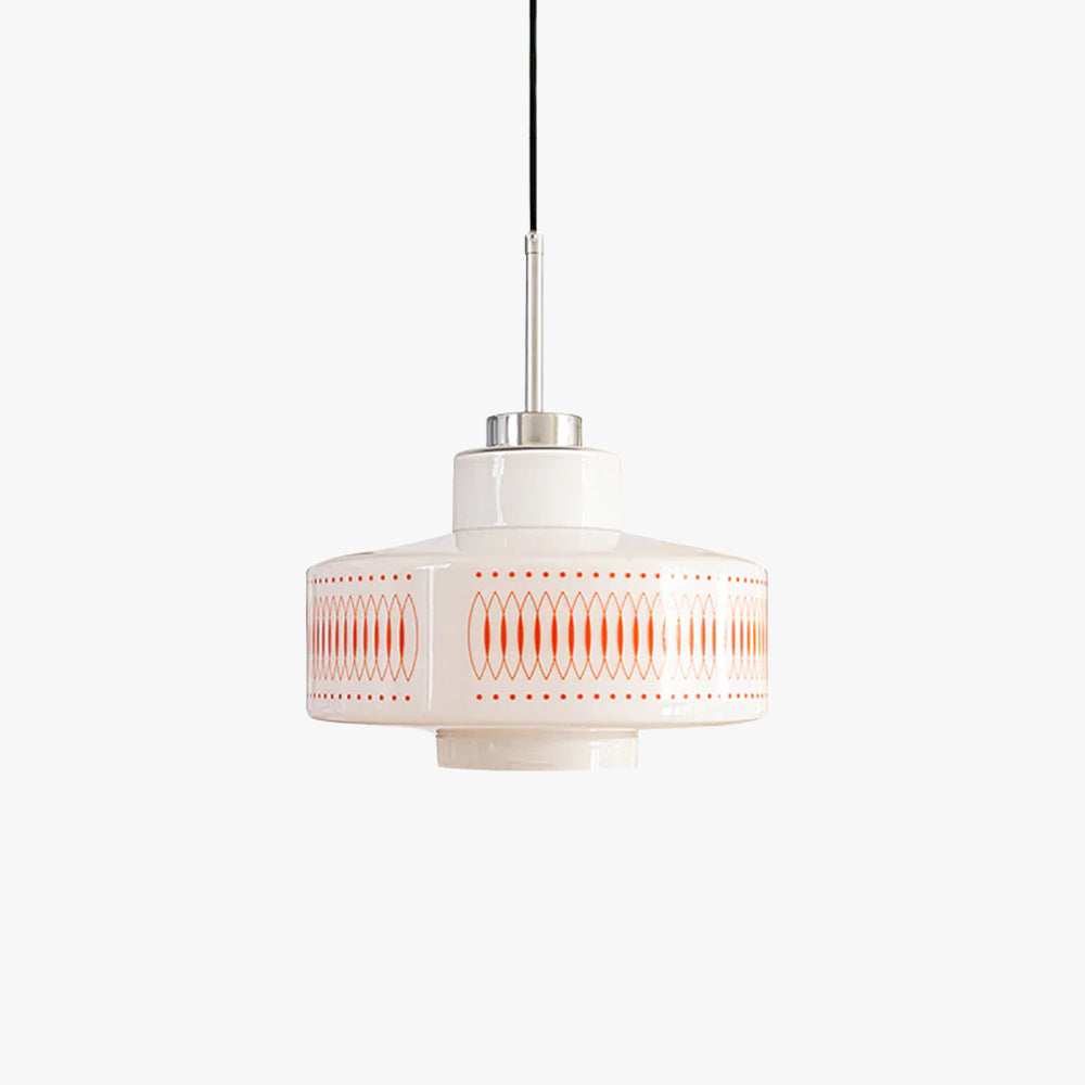 Roko Suspension Mid Century Vintage Blanc et Orange - Neutralighting