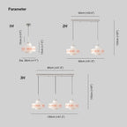 Roko Suspension Mid Century Vintage Blanc et Orange - Neutralighting