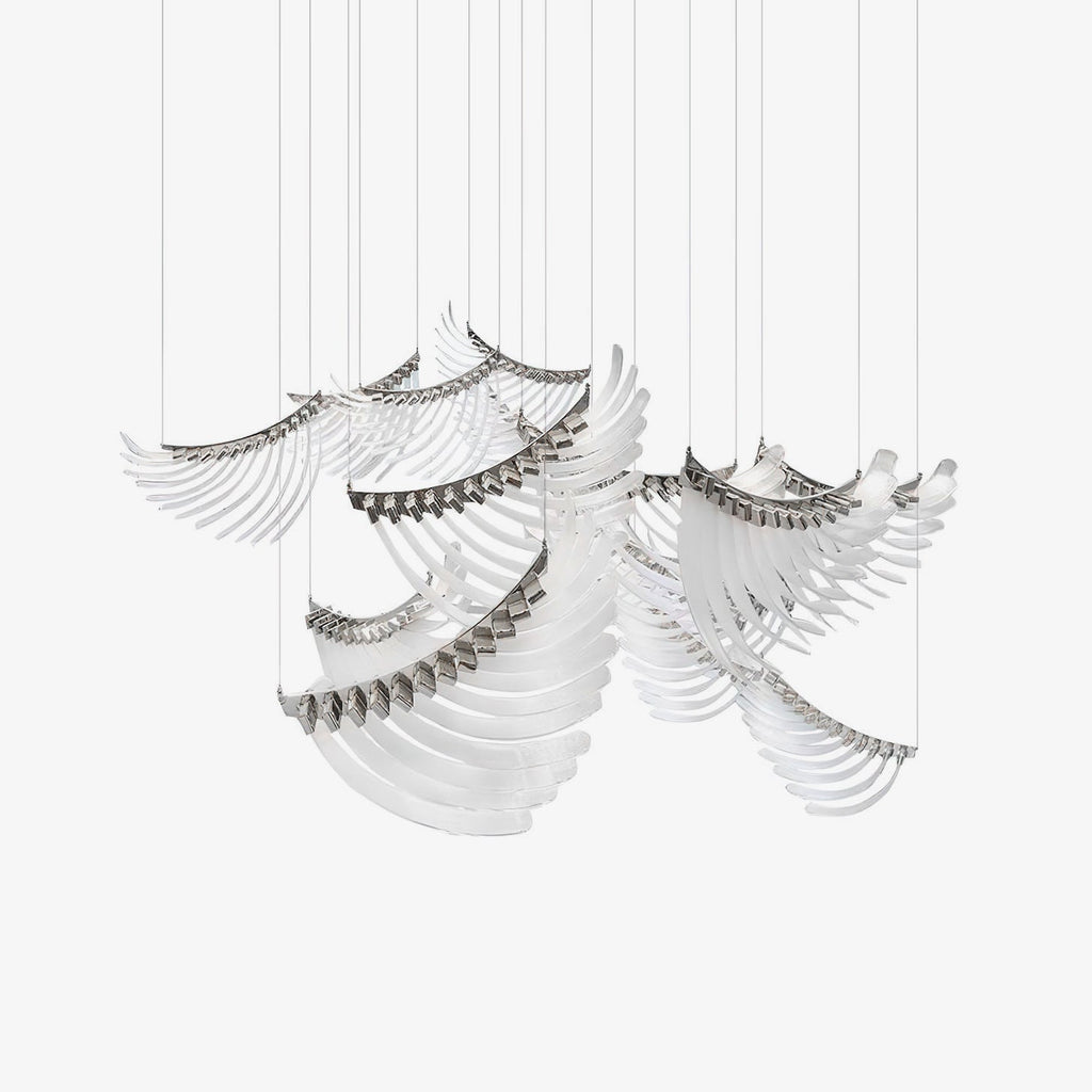Eurrinia Verre Aile Groupe Lustre - Neutralighting