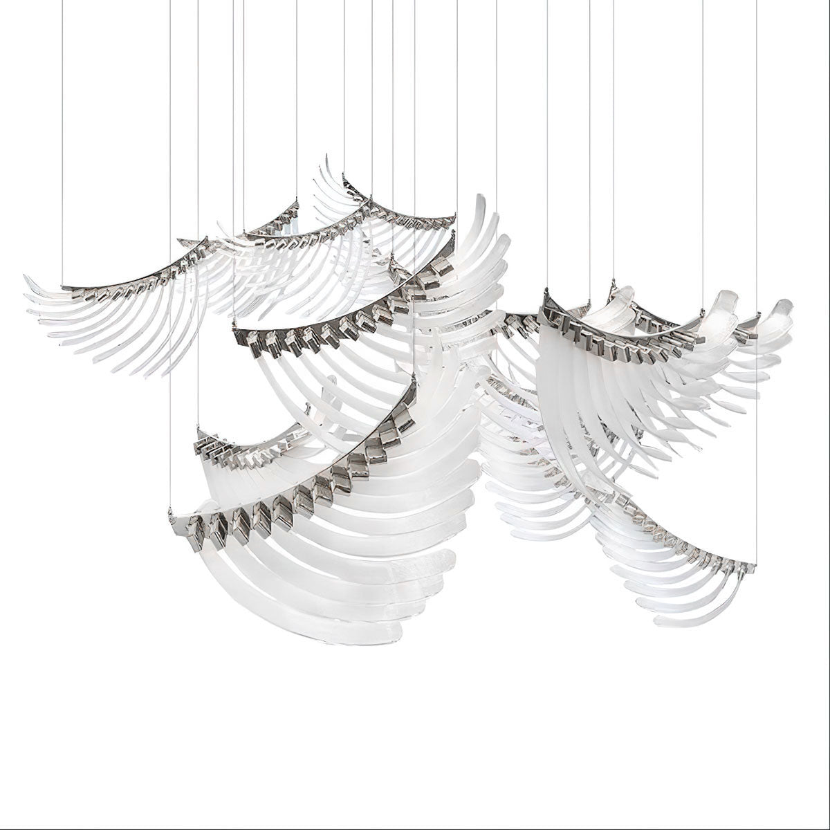 Eurrinia Verre Aile Groupe Lustre - Neutralighting