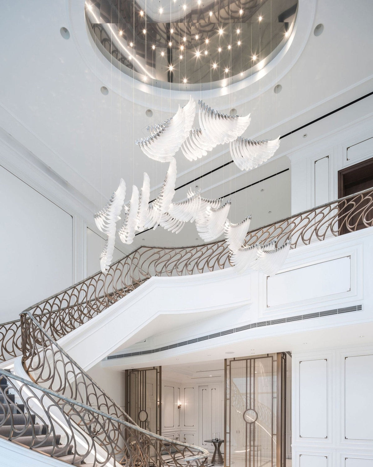 Eurrinia Verre Aile Groupe Lustre - Neutralighting