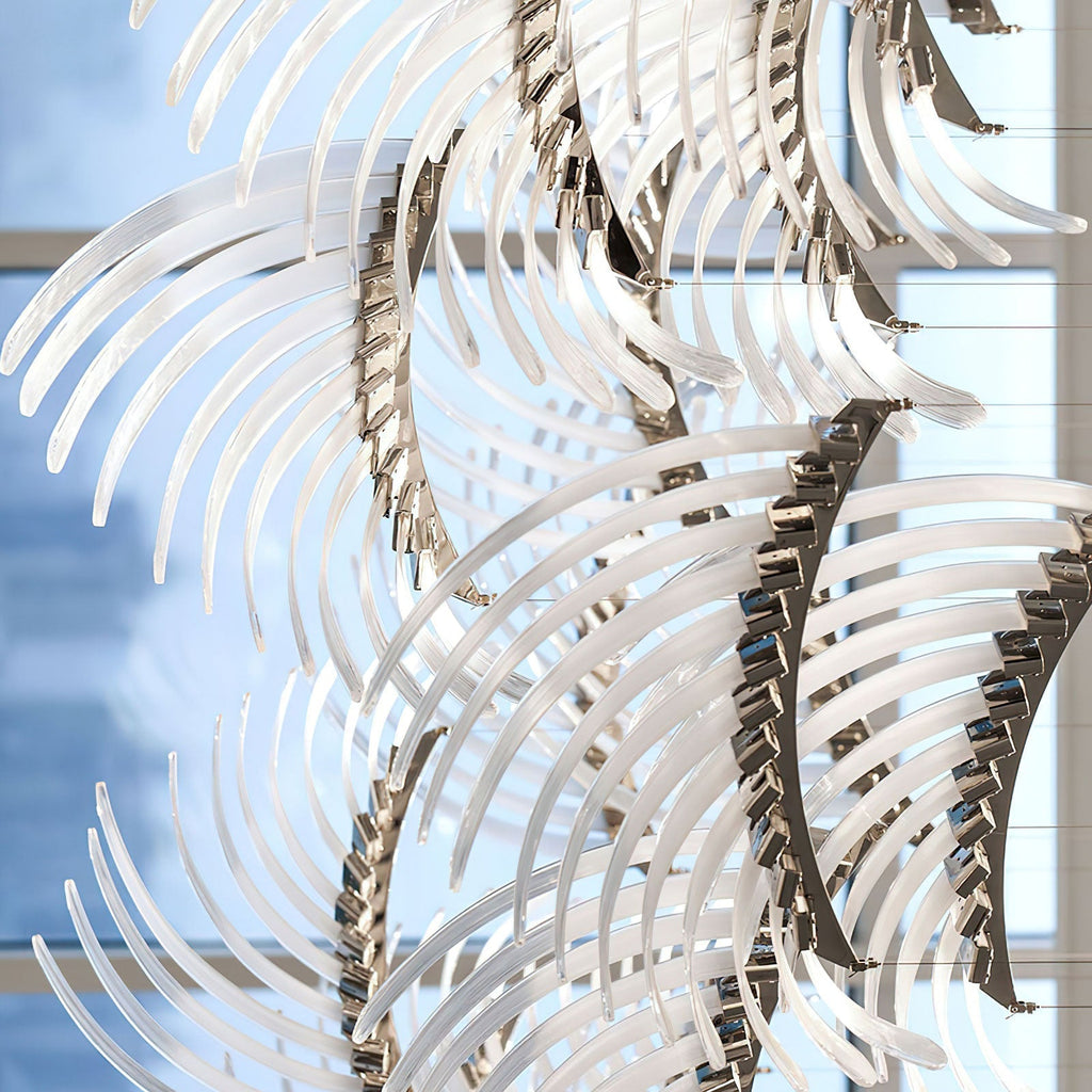 Eurrinia Verre Aile Groupe Lustre - Neutralighting